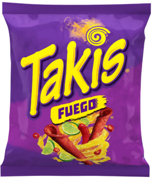 28,4 gr  TAKIS 'Fuego' Extreme Hot Chili Pepper Lime Tortilla Chips
